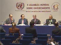 Fotografa El ministro de la Presidencia, Juan Jos Lucas, que clausur la Asamblea Mundial de Envejecimiento