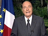 Fotografa Chirac, en su discurso a los franceses tras el referndum