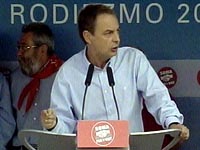 Fotografía Zapatero, durante su participación en la fiesta minera de Rodiezmo