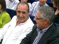 Fotografa El secretario de Organizacin del PSOE, Jos Blanco, con el dirigente navarro Carlos Chivite