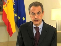 Fotografa de Portada: Mensaje de bienvenida de Zapatero grabado para la web oficial www.eu2010.es