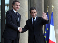 Fotografa de Portada: Zapatero y Sarkozy, juntos tras el funeral del gendarme asesinado por ETA (FOTO: Palacio del Eliseo)