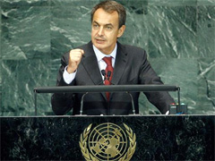 Fotografa Zapatero habla ante la Asamblea de Naciones Unidas (FOTO: Presidencia del Gobierno)