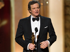 Fotografa de Portada: El actor Colin Firth al recoger el Oscar como mejor actor del ao (FOTO: Academia de Cine de Hollywood)