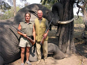 Fotografa El Rey, durante una cacera en Botsuana del ao 2006 (foto: www.rannsafaris.com)