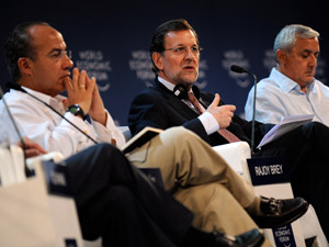 Fotografa de Portada: Mariano Rajoy, en el Foro Econmico Mundial con el presidente de Mxico, Felipe Caldern (foto: La Moncloa)