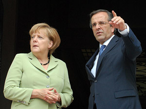 Fotografa de Portada: La canciller Merkel y el primer ministro Samaras durante la visita a Atenas (foto: Gobierno de Grecia)