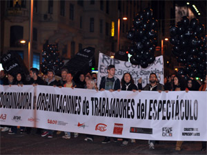 Fotografa Pancarta de la marcha cultural contra los recortes (foto: Rita Casdelo)