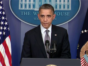 Fotografa Barack Obama, en su mensaje a la ciudadana tras el crimen de Newtown (foto: Casa Blanca)