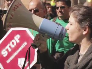 Fotografa Escrache en Barcelona contra tres diputados del Partido Popular (foto: PAH)