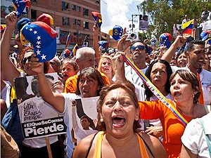 Fotografa de Portada: Protestas para pedir la liberacin del opositor encarcelado Leopoldo Lpez (foto: Voluntad Popular)