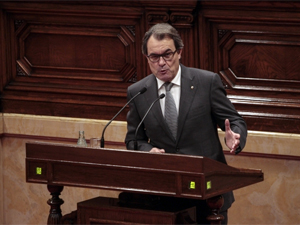 Fotografa de Portada: Artur Mas, en el debate de investidura en el Parlamento de Catalua (foto: Generalitat)