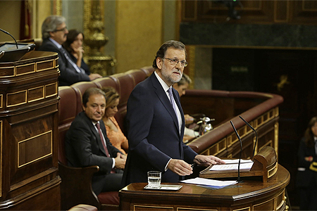 Fotografa de Portada: Rajoy durante el debate de investidura (foto: @Congreso_Es)