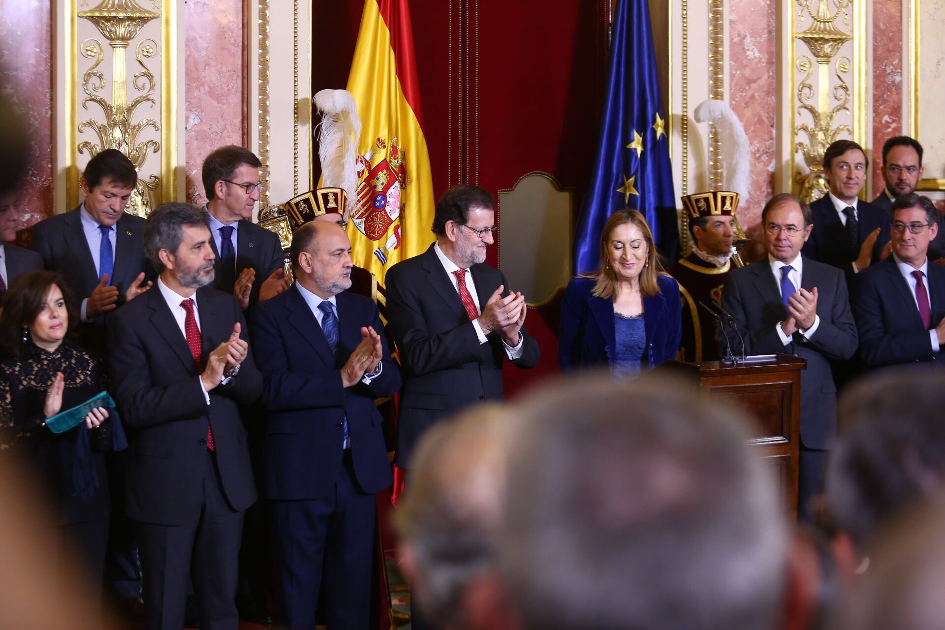 Fotografa de Portada: Acto oficial de aniversario de la Constitucin en el Congreso de los Diputados (foto: Twitter de Rajoy)