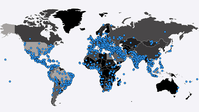 Fotografía de Portada: Mapa de los países afectados por el ciberataque a través de un virus llamado Wannacry (©foto: Malwaretech)